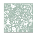 Serwetki papierowe w kolorze miętowym 