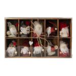 Zawieszka choinkowa Mikołaj zestaw 10 szt