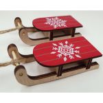 Zawieszka dekoracyjna sanki zestaw 2 szt